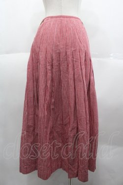 画像2: PINK HOUSE / ギンガムチェックベルト巻きスカート  赤Ｘ白チェック I-25-10-18-111-LO-SK-SA-ZI
