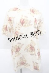 MEN'S KANEKO ISAO / テディベアptTシャツ  ベージュ I-25-10-18-022-LO-TS-SA-ZI