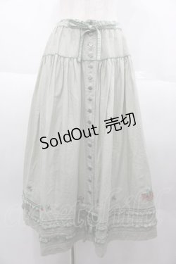 画像1: PINK HOUSE / クロスステッチ刺繍使いスカート  ハッカ I-25-10-18-114-LO-SK-SA-ZI