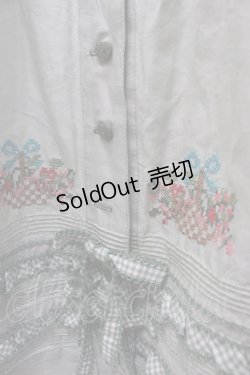 画像4: PINK HOUSE / クロスステッチ刺繍使いスカート  ハッカ I-25-10-18-114-LO-SK-SA-ZI