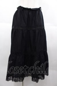 INGEBORG / レース切り替えスカート  黒 I-25-10-18-115-LO-SK-SA-ZI