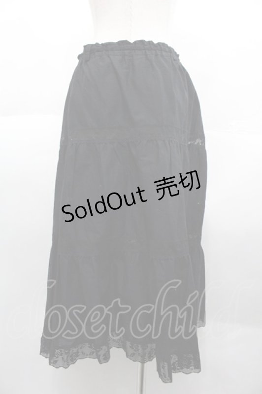 画像2: INGEBORG / レース切り替えスカート  黒 I-25-10-18-115-LO-SK-SA-ZI (2)