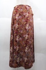 INGEBORG / チェック花柄キルト風スカート  ブラウン I-25-10-18-118-LO-SK-SA-ZI