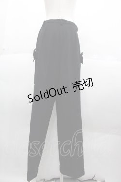 画像2: INGEBORG / サイドリボンボタンパンツ M 黒 I-25-10-18-119-LO-PA-SA-ZS