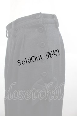 画像3: INGEBORG / サイドリボンボタンパンツ M 黒 I-25-10-18-119-LO-PA-SA-ZS