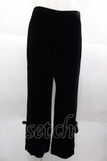 画像1: 【SALE】INGEBORG / ベルベットパンツ  黒 I-25-10-18-123-LO-PA-SA-ZT161 (1)