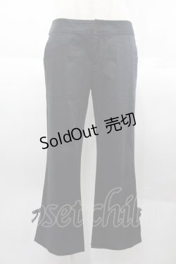 画像1: INGEBORG / 裾リボンパンツ  黒 I-25-10-18-125-LO-PA-SA-ZI