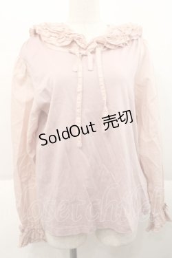画像1: PINK HOUSE / ローンフリルフード付きカットソー  ピンク I-25-10-18-023-LO-TO-SA-ZI