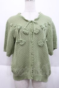 PINK HOUSE / モチーフ使いニットカーディガン  ハッカ I-25-10-18-025-LO-TO-SA-ZI