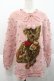 画像1: WONDERFUL WORLD / Bearニットトップス  ピンク I-25-10-18-026-LO-TO-SA-ZI (1)
