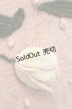 画像5: PINK HOUSE / チューリップモチーフ付きカーディガン  ピンク I-25-10-18-027-LO-TO-SA-ZI