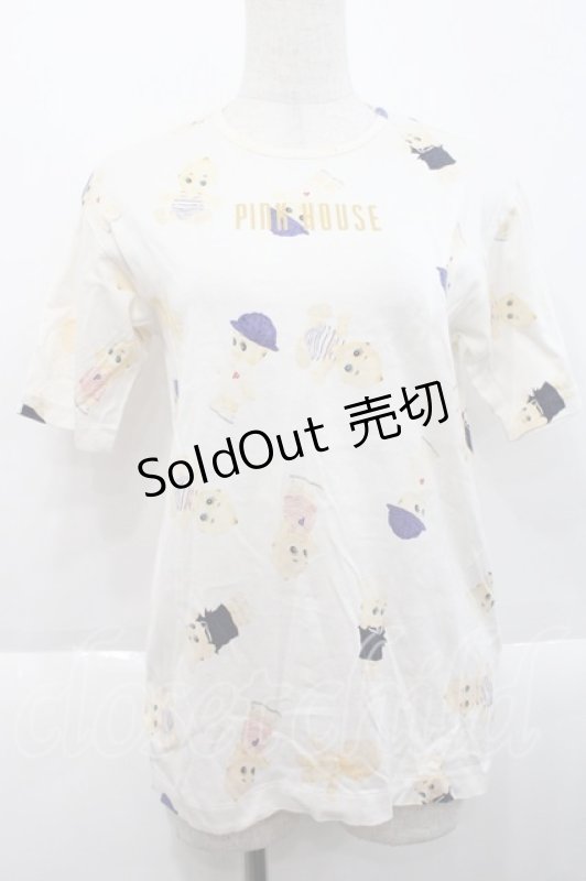 画像1: PINK HOUSE / キューピーpt半袖Tシャツ  ホワイト I-25-10-18-029-LO-TS-SA-ZT237 (1)