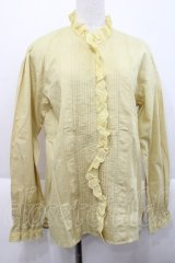 PINK HOUSE / レース立ち襟ブラウス  イエロー I-25-10-18-030-LO-BL-SA-ZI