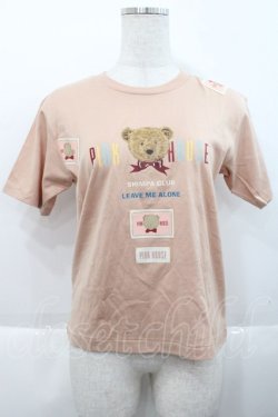 画像1: PINK HOUSE / クマpt&ワッペンTシャツ S ピンク I-25-10-18-033-LO-TS-SA-ZI