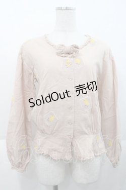 画像1: PINK HOUSE / ヒヨコワッペンブラウス  ピンク I-25-10-18-035-LO-BL-SA-ZI