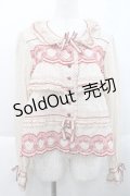 PINK HOUSE / いちごステッチレース使い水玉プリントブラウス  アイボリーＸ赤 I-25-10-18-036-LO-BL-SA-ZI