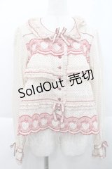 PINK HOUSE / いちごステッチレース使い水玉プリントブラウス  アイボリーＸ赤 I-25-10-18-036-LO-BL-SA-ZI