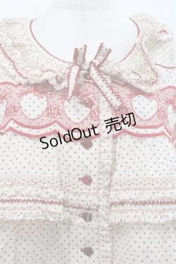 画像3: PINK HOUSE / いちごステッチレース使い水玉プリントブラウス  アイボリーＸ赤 I-25-10-18-036-LO-BL-SA-ZI