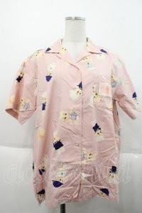 PINK HOUSE / キューピーpt開襟シャツ M ピンク I-25-10-18-037-LO-BL-SA-ZI