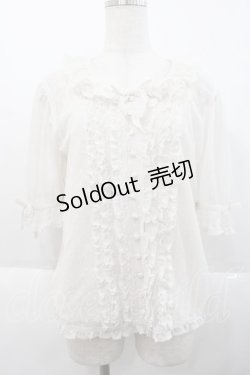 画像1: PINK HOUSE / ポルカドットチュールブラウス  アイボリー I-25-10-18-040-LO-BL-SA-ZI