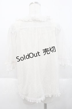 画像2: PINK HOUSE / ポルカドットチュールブラウス  アイボリー I-25-10-18-040-LO-BL-SA-ZI