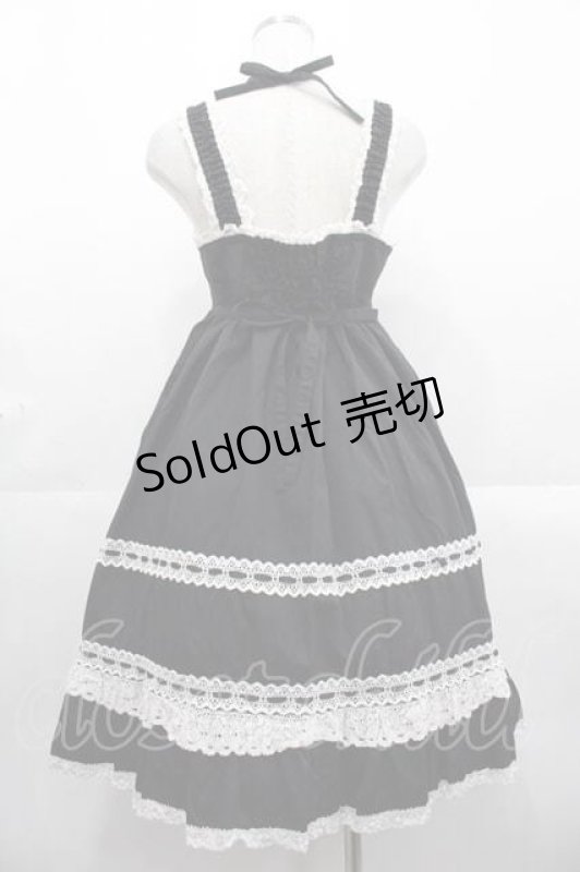 画像2: BABY,THE STARS SHINE BRIGHT / ベビードールジャンパースカート  黒ｘ白 I-25-10-21-039-BA-OP-SA-ZI (2)