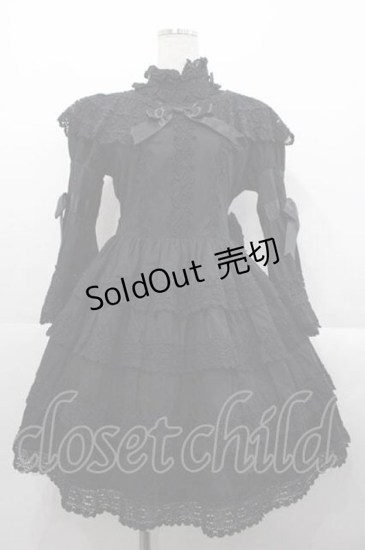 画像1: BABY,THE STARS SHINE BRIGHT / エリザベスワンピースセット（2021年）  黒 I-25-10-21-040-BA-OP-SA-ZI (1)