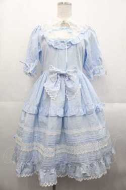 画像1: BABY,THE STARS SHINE BRIGHT / ジェノワーズワンピース  サックスＸ白 I-25-10-21-042-BA-OP-SA-ZI
