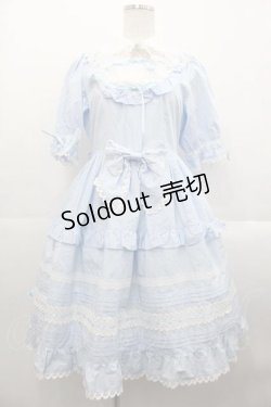 画像1: BABY,THE STARS SHINE BRIGHT / ジェノワーズワンピース  サックスＸ白 I-25-10-21-042-BA-OP-SA-ZI