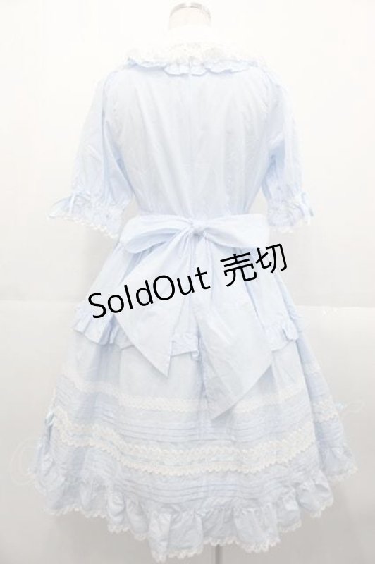 画像2: BABY,THE STARS SHINE BRIGHT / ジェノワーズワンピース  サックスＸ白 I-25-10-21-042-BA-OP-SA-ZI (2)