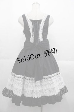 画像2: BABY,THE STARS SHINE BRIGHT / レースフリルジャンパースカート  黒Ｘ白 I-25-10-21-043-BA-OP-SA-ZI