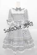 BABY,THE STARS SHINE BRIGHT / Milky Gingham Dollワンピース  黒Ｘ白 I-25-10-21-044-BA-OP-SA-ZI