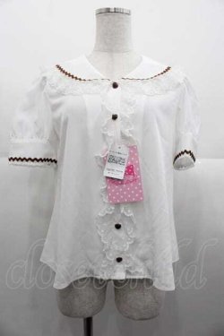 画像1: Angelic Pretty / Bunnyセーラーブラウス  白Ｘブラウン I-25-10-21-006-AP-BL-SA-ZI