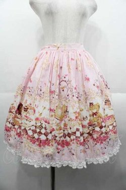 画像1: BABY,THE STARS SHINE BRIGHT / Clockwork tea party柄スカート  ピンク I-25-10-21-065-BA-SK-SA-ZI