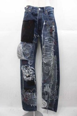 画像1: h.ANARCHY / Levi'sコラボデニムパンツ  青デニム I-25-10-21-080-HN-PA-SA-ZI