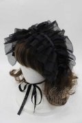 MARBLE / チュールヘッドドレス  黒 I-25-10-21-090-GO-AC-SA-ZI
