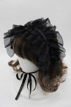 画像1: MARBLE / チュールヘッドドレス  黒 I-25-10-21-090-GO-AC-SA-ZI