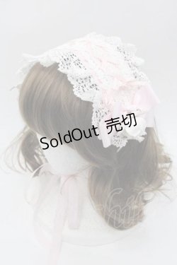 画像1: BABY,THE STARS SHINE BRIGHT / ローズリボンヘッドドレス  ピンクＸ白 I-25-10-21-093-BA-AC-SA-ZI