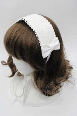 画像1: Angelic Pretty / はしごレースリボンヘッドドレス  白 I-25-10-21-094-AP-ZA-SA-ZI