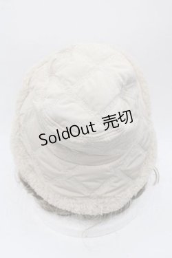 画像3: INGEBORG / ロゴキルティングボアハット  ベージュ I-25-10-21-095-LO-AC-SA-ZI