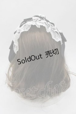 画像3: BABY,THE STARS SHINE BRIGHT / Milky Gingham Dollヘッドドレス  黒Ｘ白 I-25-10-21-096-BA-AC-SA-ZI