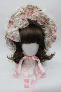 metamorphose / ローズハーフボンネット  アイボリーＸピンク I-25-10-21-098-ME-AC-SA-ZI