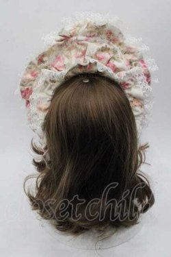 画像2: metamorphose / ローズハーフボンネット  アイボリーＸピンク I-25-10-21-098-ME-AC-SA-ZI