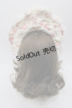 画像2: metamorphose / ローズハーフボンネット  アイボリーＸピンク I-25-10-21-098-ME-AC-SA-ZI