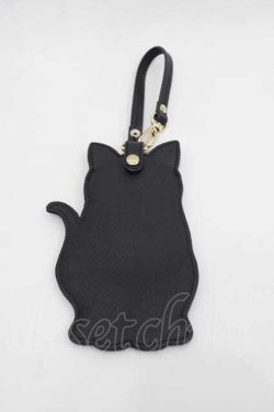 画像2: Maison de FLEUR / くろねこパスケース  黒Ｘ赤 I-25-10-21-108-LO-ZA-SA-ZI
