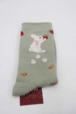 画像1: PINK HOUSE / スイーツスプリングバニープリントソックス  ハッカ I-25-10-21-118-LO-ZA-SA-ZI