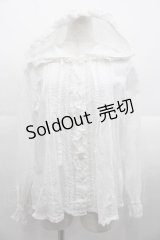 PINK HOUSE / スコッチテリア刺繍ワッペン付きフードブラウス  白 I-25-10-21-011-LO-BL-SA-ZI