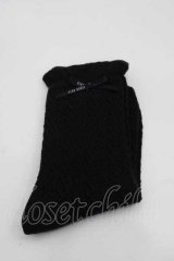 PINK HOUSE / 透かし柄ソックス  黒 I-25-10-21-121-LO-ZA-SA-ZI