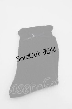 画像1: PINK HOUSE / 透かし柄ソックス  黒 I-25-10-21-121-LO-ZA-SA-ZI