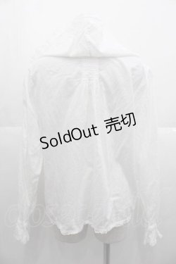 画像2: PINK HOUSE / スコッチテリア刺繍ワッペン付きフードブラウス  白 I-25-10-21-011-LO-BL-SA-ZI